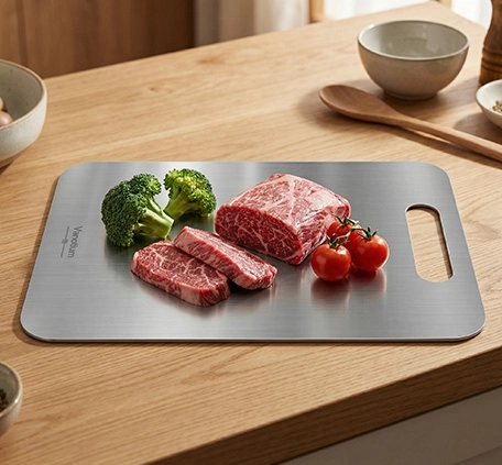 Vanotium Cutting Board with food on the surface